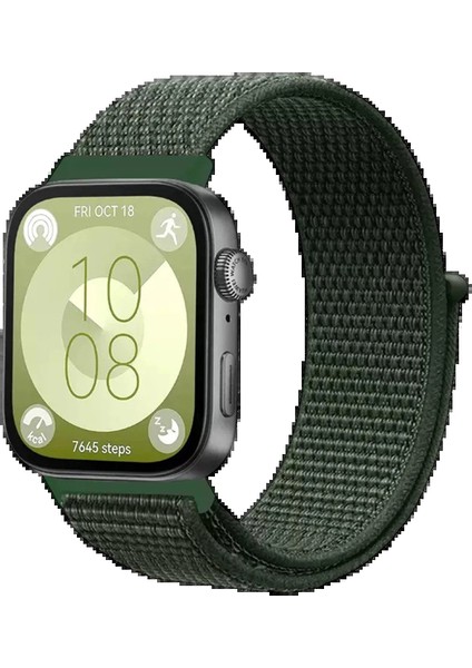 Huawei Fit 4 Hasırlı Cırtcırtlı Kordon - Koyu YEŞIL-(5796) - I88H65N3-3A05VS