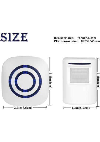 Kapı Zil Kablosuz Iş Kapısı Hareket Sensörü Dedektörü Akıllı Ziyaretçi Kapı Zili Ev Güvenlik Araba Yolu Alarmı (Yurt Dışından) fiyatları