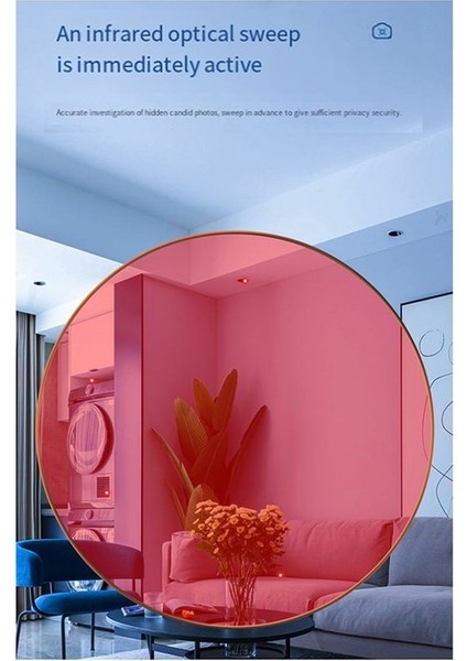 P168 Kamera Dedektörü Taşınabilir Kızılötesi Hafif Otel Anti-Peeping Çok Fonksiyonlu Taşınabilir Taşınabilir Anti Dedektör Beyaz (Yurt Dışından)