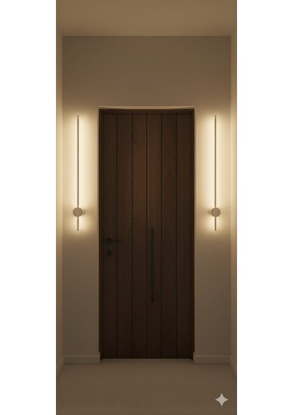 70 cm Modern Dekoratif Çubuk LED Duvar Aplik (Yuvarlak Rozanslı) fiyatları