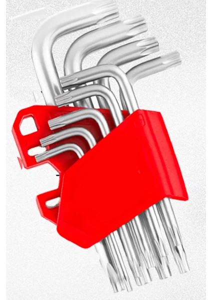 Tork Anahtarı Seti Yıldız Uçlu Çoklu Manuel Anahtar Seti 9 Parça Çelik Kısa Alyan Takımı fiyatları