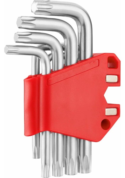 Tork Anahtarı Seti Yıldız Uçlu Çoklu Manuel Anahtar Seti 9 Parça Çelik Kısa Alyan Takımı fırsatları