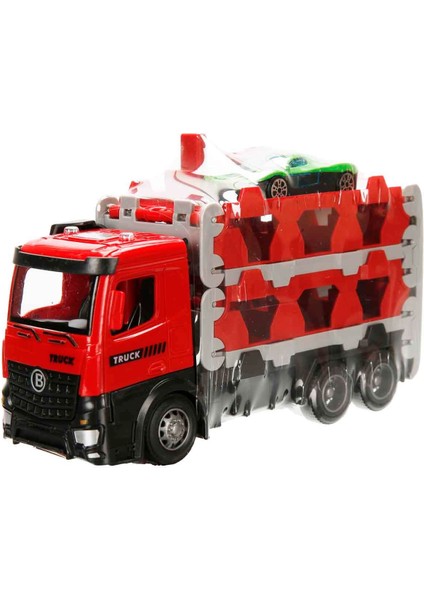 Maxx Wheels Sürtmeli Taşıyıcı Kamyon Fırlatıcılı Araçlı Açılıp Kapanabilen Taşıyıcı Tır