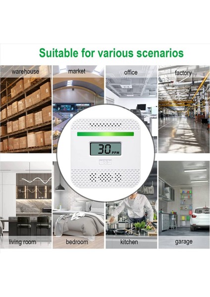 3x Karbon Monoksit Dedektörleri Seyahat Evi Için LCD Dijital Ekranlı Taşınabilir Co Alarm Dedektör Cihazı Pille Çalışan (Yurt Dışından) indirimleri