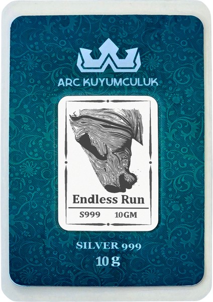 999 Ayar Gümüş ile Üretilmiş Zarif At Temalı Hediyeye Özel 10 Gram Gümüş Külçesi-701