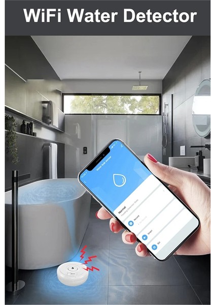 Tuya Wifi Taşkın Sensörü Akıllı Yaşam Uygulaması Su Sızıntı Sensörü Algılama Sesle Ses Alarmı Bağlantı Uyarısı Uygulaması (Yurt Dışından) fiyatları