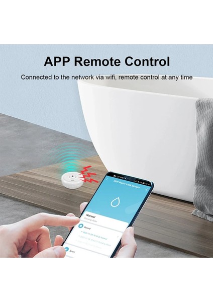 Tuya Wifi Taşkın Sensörü Akıllı Yaşam Uygulaması Su Sızıntı Sensörü Algılama Sesle Ses Alarmı Bağlantı Uyarısı Uygulaması (Yurt Dışından) modelleri