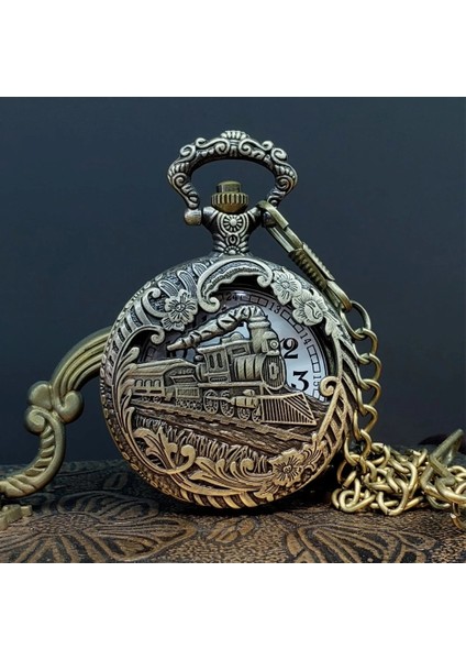 Buğz Tren Tasarımlı Köstekli Saat