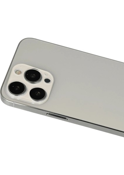 iPhone 13 Pro Max Rainbow Kamera Lens Koruma Cam - BEYAZ-(5796) - I53H76N7-6A36VS