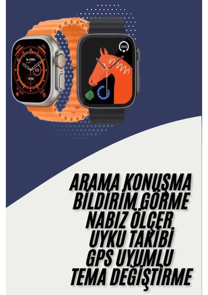 Akıllı Saat Kordon Hediyeli Güçlü Batarya Kapasiteli Titreşimli Bildirim Görme Unisex fiyatları