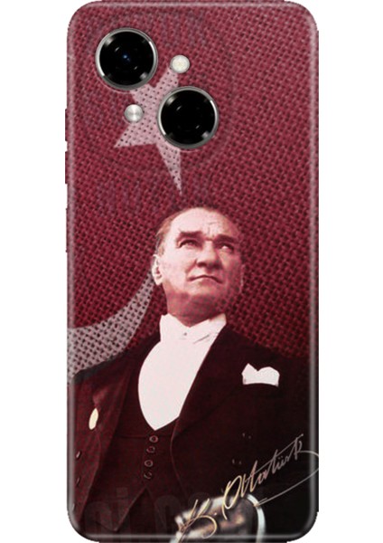 Tecno Spark Go 1 2025 6.67" Kılıf Renkli Silikon Baskılı Tpu M.k Atatürk