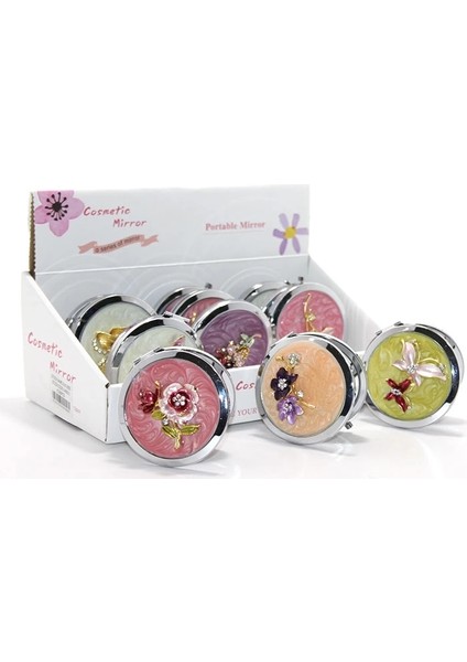 Buğz Kabartmalı Desenli El Aynası ALK2880