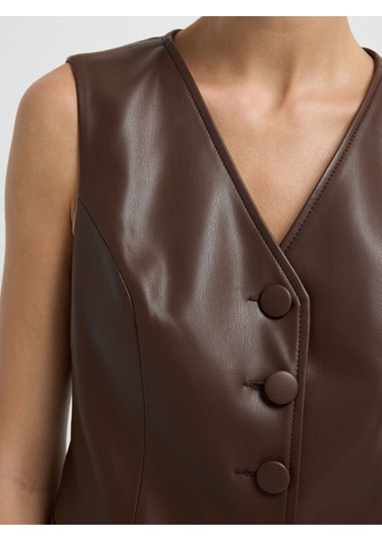 Deri Yelek Kahve 17945581000 fiyatları