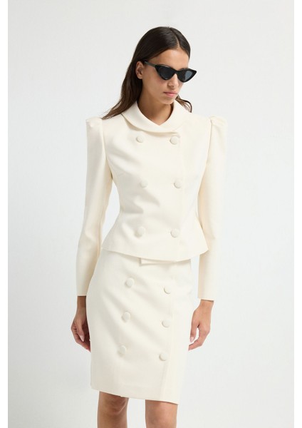 Kruvaze Ceket Vanilya 11945653000