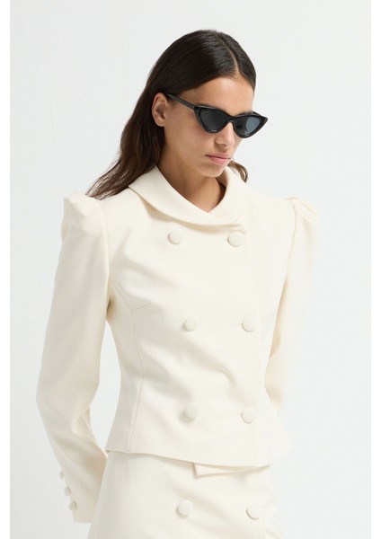 Kruvaze Ceket Vanilya 11945653000 fırsatları