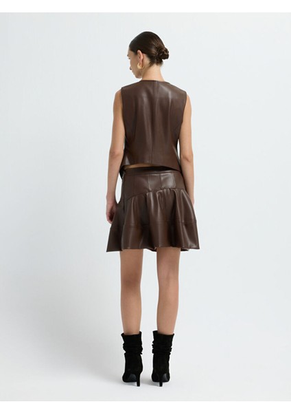 Deri Yelek Kahve 17945581000 indirimleri