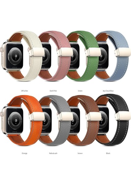 Apple Watch 38MM KR414 Daks Deri Kordon - SIYAH-(5796) - I42H08N9-5A57VS fiyatları