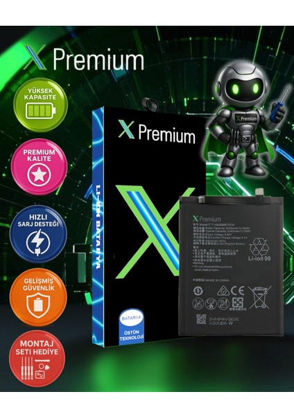 Xpremium Huawei Nova 4e Uyumlu Batarya Pil Süper Yüksek Kalite 3240/3340 Mah HB356687ECW