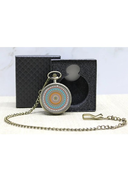 Buğz Özel Kutulu Mandala Deseni Köstekli Saat ALK4678