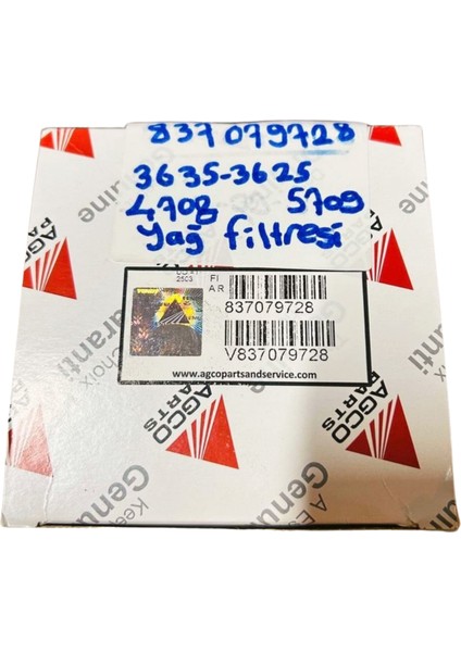 Massey Ferguson 3635-3625-4708-4709 Susı Motor Yağ Filitresi Agco modelleri