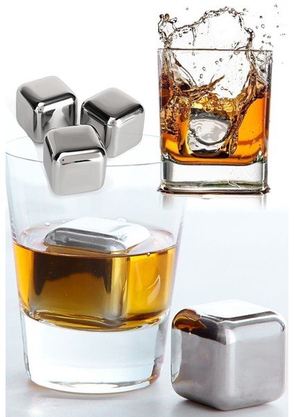 Kimyasal Olmayan ve Sağlığa Zararlı Olmayan Içkinizi Kolayca Soğutan Pratik 4'lü Metal Buz Küpleri fiyatları