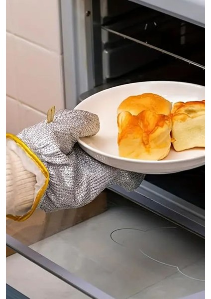 Paslanmaz Çelik Bulaşık Eldiveni Sıcak Soğuk Çok Amaçlı Dayanıklı Mutfak Temizlik Eldiveni fırsatları