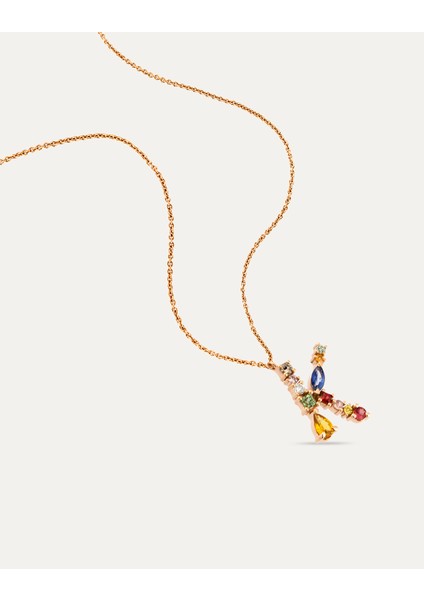 Multicolor K Harf Kolye fiyatları