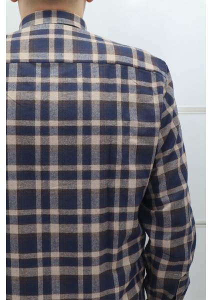 Fistan Store Erkek Ekose Klasik Kesim Rahat Kalıp Tek Cepli Kışlık Kaşmir Gömlek fırsatları