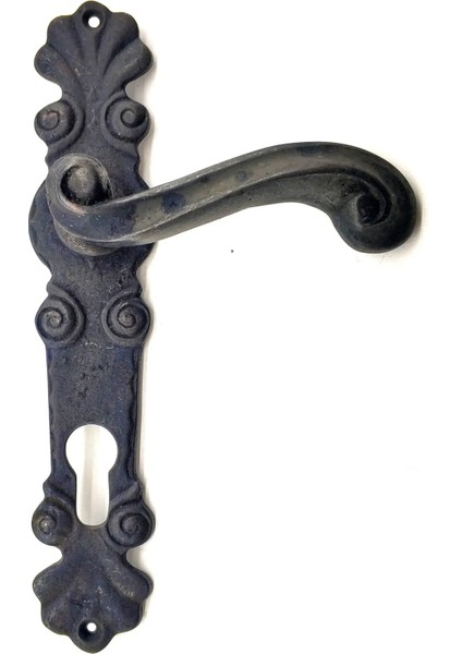 Buğz Antika Tarz Dekoratif Pirinç Okyanus Oda Kapı Kolu - 230X46 Mm, Oksit