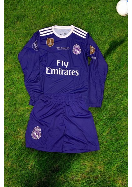 Nostaljik 2017 Cardiff Final Mor Ronaldo Uzun Kollu Çocuk Forması fiyatları