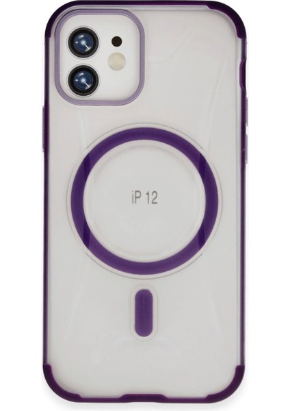 iPhone 12 Hilton Magsafe Kapak - Derin MOR-(5796) - I25H22N6-7A07VS