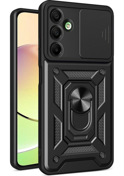 Samsung Galaxy A26 Kılıf Pars Lens Yüzüklü Silikon - SIYAH-(5796) - I67H11N9-4A95VS