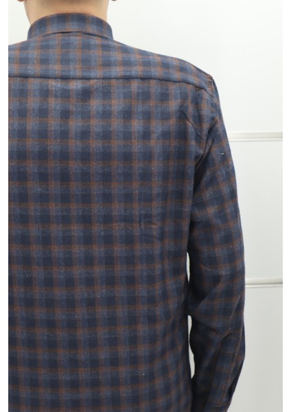 Fistan Store Erkek Ekose Klasik Kesim Rahat Kalıp Tek Cepli Kışlık Kaşmir Gömlek fırsatları