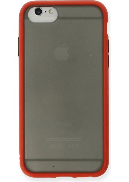 iPhone 6 Kılıf Montreal Silikon Kapak - Kırmızı (K95)