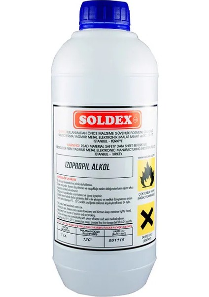 alkol 1 lt - %99,9 saf ıpa