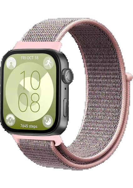 Huawei Fit 4 Hasırlı Cırtcırtlı Kordon - PEMBE-(5796) - I60H95N9-6A06VS