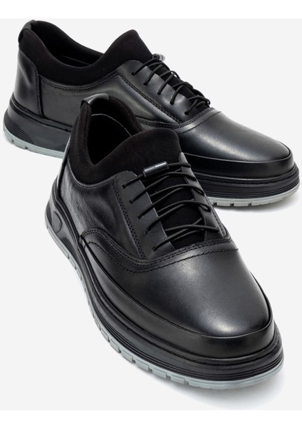 Hakiki Deri, Bağcıksız, Lastikli, Iç Dış Deri Erkek Ayakkabı