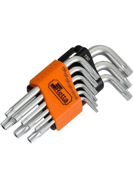 Retta RAT7009 9 Parça Delikli Torx Kısa Alyan Takımı