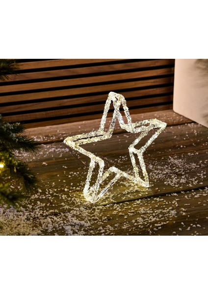 LED Dekoratif Yıldız, Dış Mekan, Akril