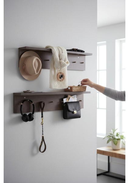 Ahşap Askılık Raflı 70X14 ve 50X14 | Mutfak, Antre, Banyo, Ofis, Mağaza, Çocuk ve Yatak Odası fiyatları