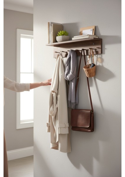 Ahşap Askılık Raflı 70X14 ve 50X14 | Mutfak, Antre, Banyo, Ofis, Mağaza, Çocuk ve Yatak Odası modelleri