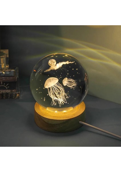 Buğz Deniz Anası Tasarımlı Cam Küre Işıklı