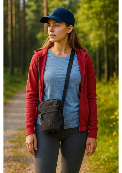 Kadın Krinkıl Ayarlanabilir Askılı Cepli Postacı Omuz Çantası