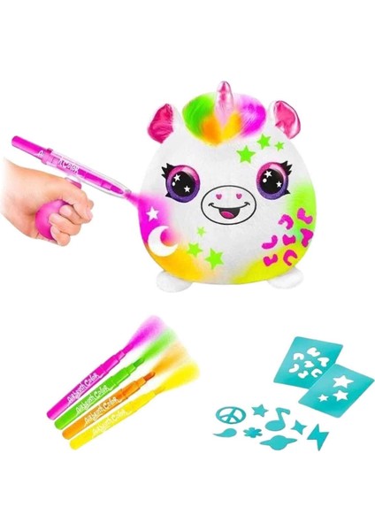 Airbrush Peluş Neon Boyama Seti