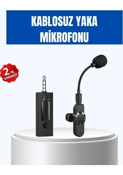Kablosuz 2.4 Ghz Yaka Mikrofonu – 60 M Menzilli, Gürültü Azaltıcı, Şarjlı ve Taşınabilir