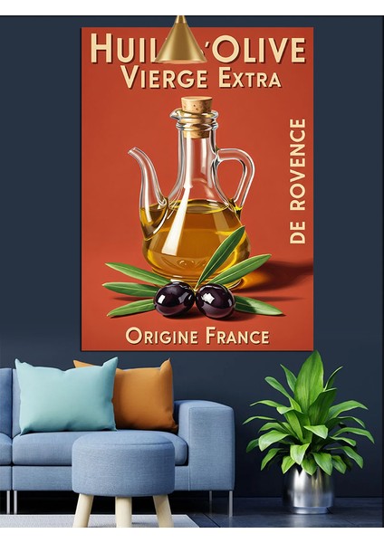 Zeytinyağı Vintage Reklam Afişi Dekoratif Kanvas - Mdf Ahşap Tablo modelleri