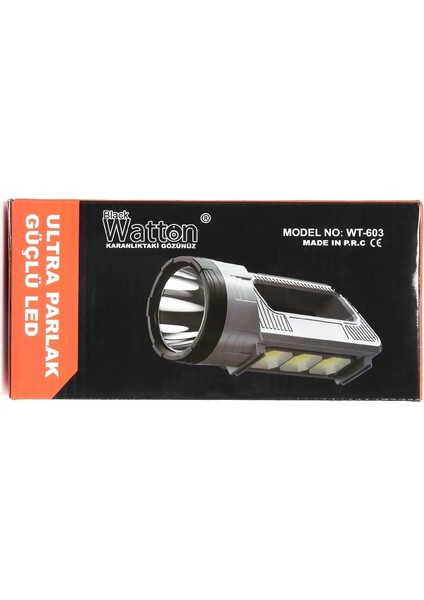 Buğz Güçlü Şarjlı Fener Masa Lambası WT-603