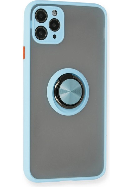 iPhone 11 Pro Kılıf Montreal Yüzüklü Silikon Kapak - Buz MAVI-(5796) - I68H09N7-5A79VS fiyatları