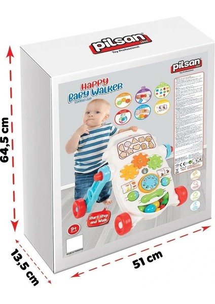 Buğz 07 539 Happy Ilk Adım Arabası Pembe -Pilsan Oyuncak fırsatları