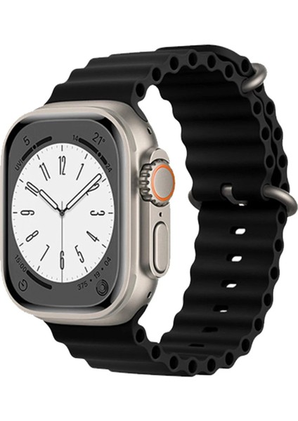 Apple Watch 38MM Ocean Kordon - SIYAH-(5796) - I69H75N4-1A82VS